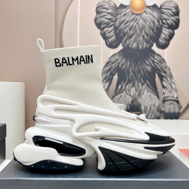 발망 BALMAIN 남여공용 스니커즈 하이탑 BN0152