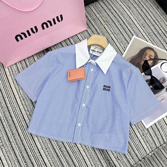 미우미우 MIUMIU 여성 반팔 셔츠 MU01624