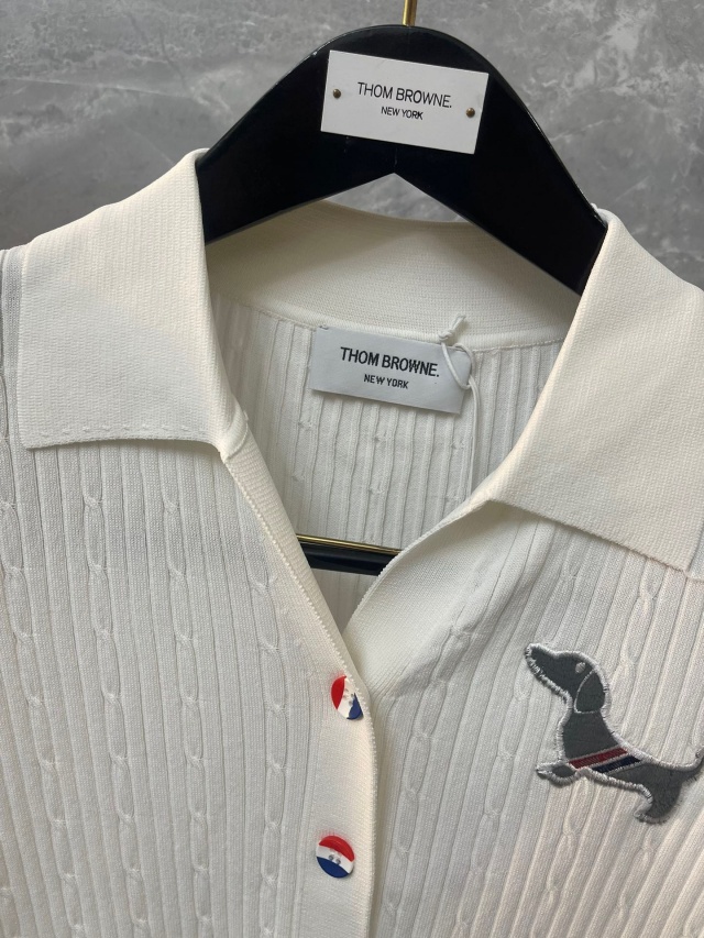 톰브라운 THOMBROWNE 여성 폴로 니트 반팔 T5059