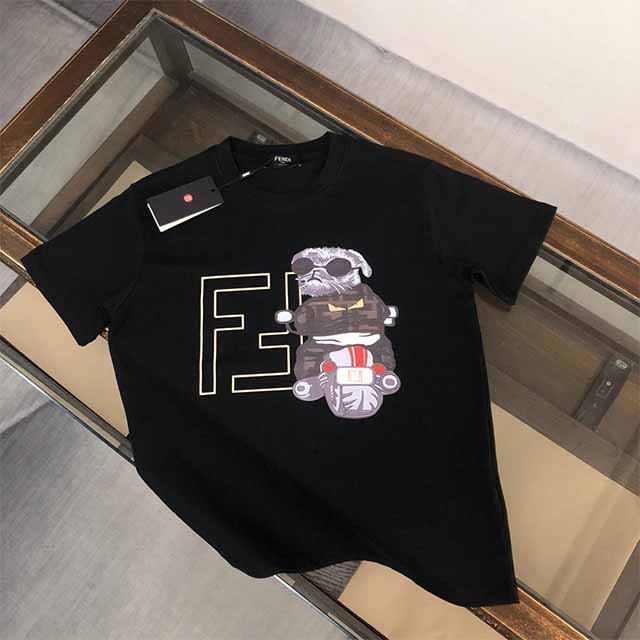 펜디 FENDI 남성 라운드 반팔 F1121