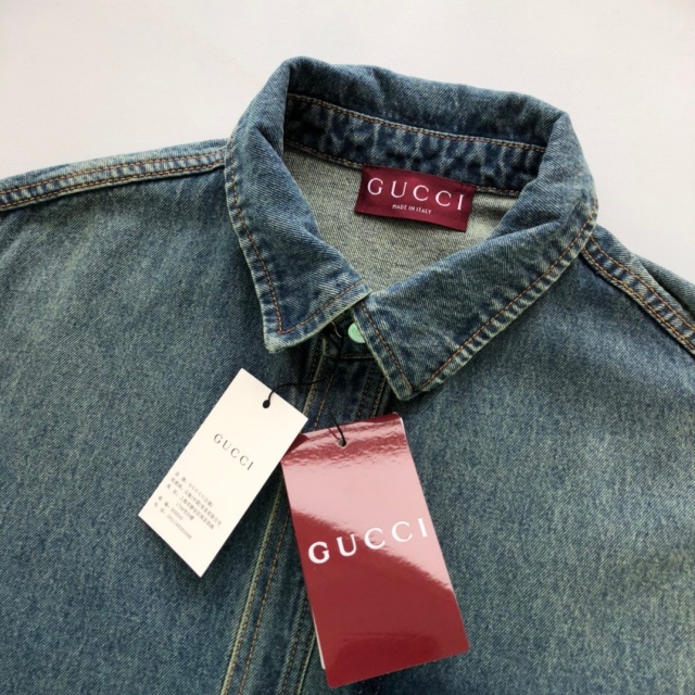 구찌 GUCCI 남성 데님 셔츠 반팔 GU5920