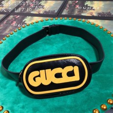 구찌 GUCCI 로고 레더 벨트백 529428 GU01435