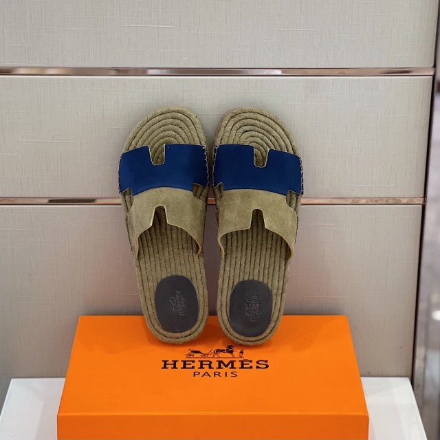 에르메스 HERMES 안티구아 남성 에스파듀 슬리퍼 H08143