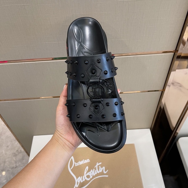 크리스찬 루부탱 CHRISTIAN LOUBOUTIN 남성 슬라이드 슬리퍼 CB204