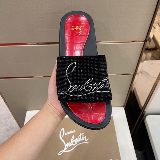 크리스찬 루부탱 CHRISTIAN LOUBOUTIN 남성 슬라이드 슬리퍼 CB211