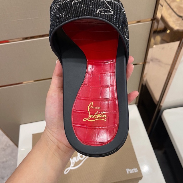 크리스찬 루부탱 CHRISTIAN LOUBOUTIN 남성 슬라이드 슬리퍼 CB211