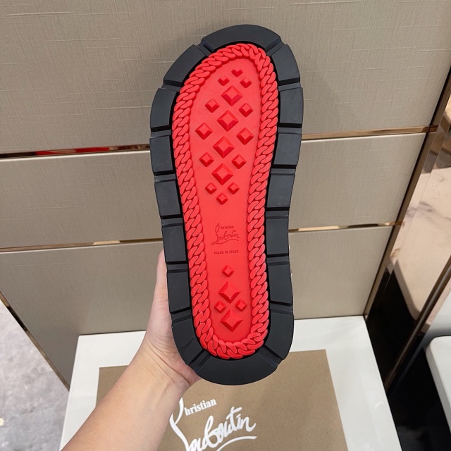 크리스찬 루부탱 CHRISTIAN LOUBOUTIN 남성 슬라이드 슬리퍼 CB214