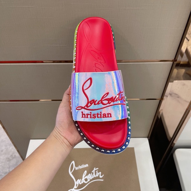 크리스찬 루부탱 CHRISTIAN LOUBOUTIN 남성 슬라이드 슬리퍼 CB216