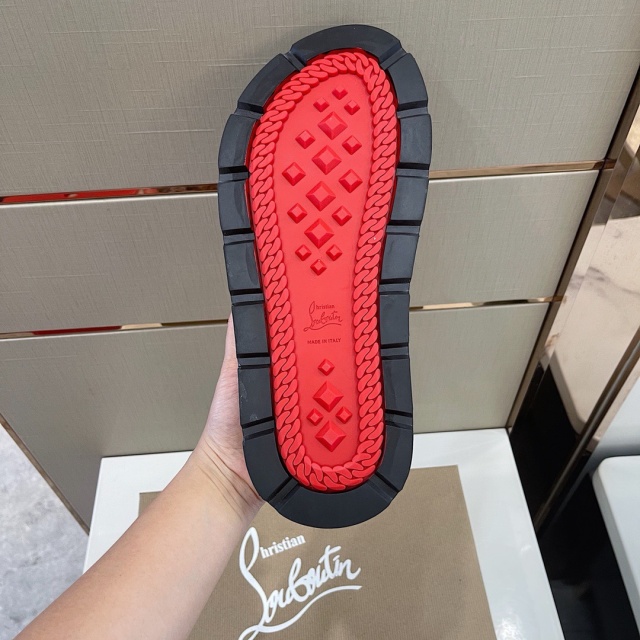 크리스찬 루부탱 CHRISTIAN LOUBOUTIN 남성 슬라이드 슬리퍼 CB218