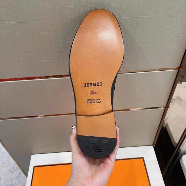 에르메스 HERMES 남성 더비슈즈 H08182