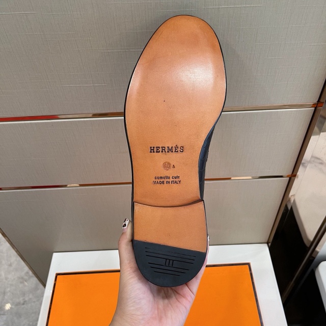 에르메스 HERMES 남성 더비슈즈 H08190