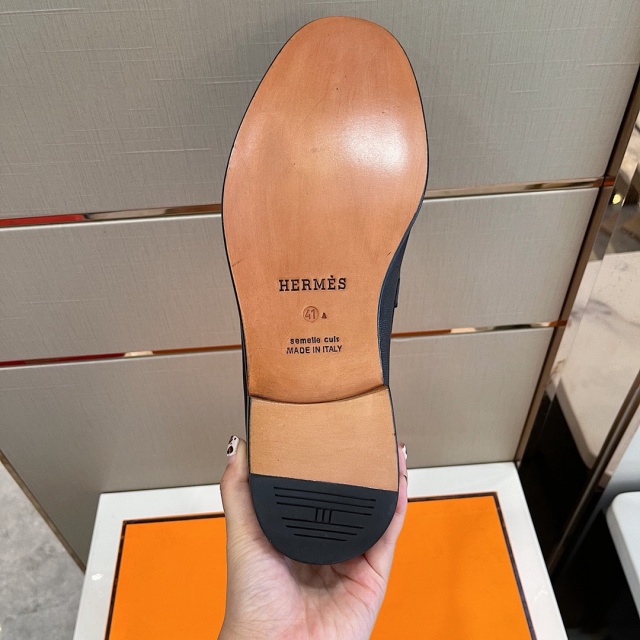 에르메스 HERMES 남성 더비슈즈 H08192