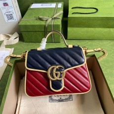 구찌 GUCCI GG 마몬트 미니 탑 핸들백 583571 GU01678