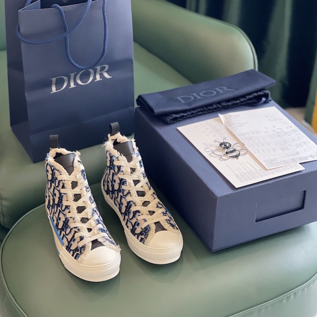 디올 DIOR 남여공용 오블리크 B23 하이탑 D1137