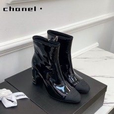 샤넬 CHANEL  에나멜 투톤 앵클부츠 C01823