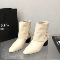 샤넬 CHANEL 램스킨 앵클 부츠 C01836