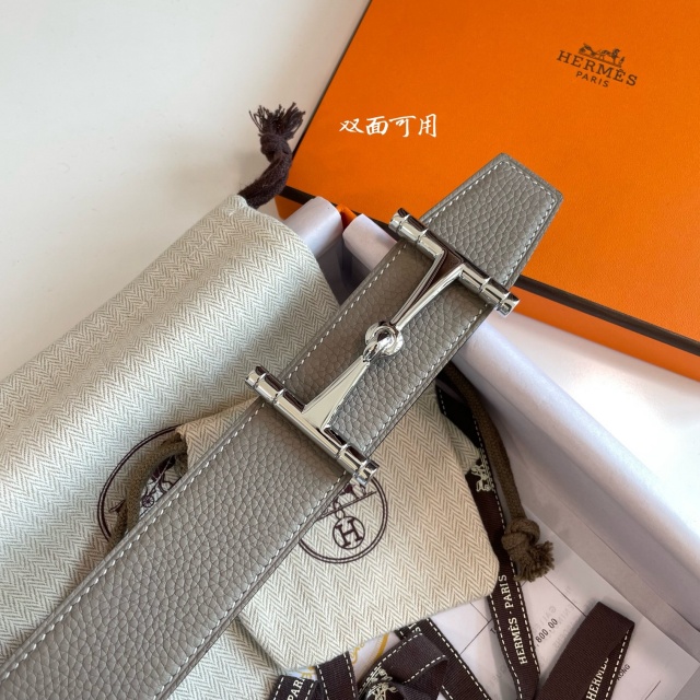 에르메스 HERMES 남성 양면 벨트 H320