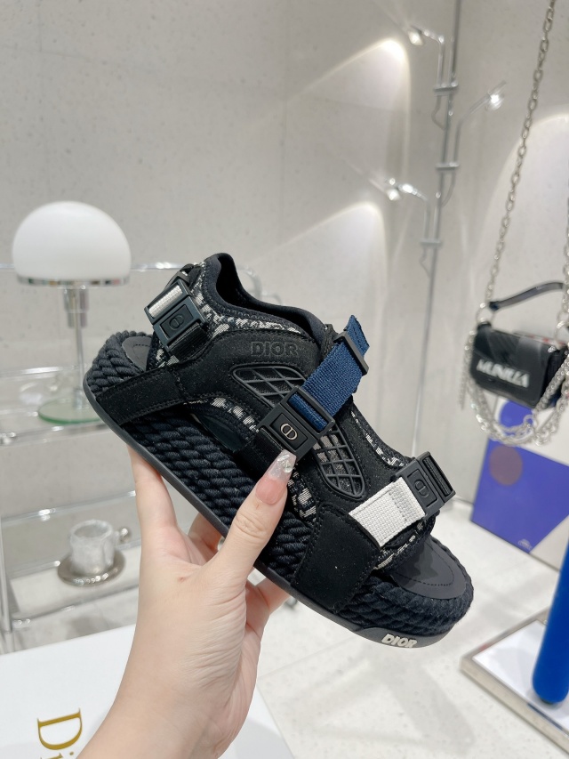 디올 DIOR 남여공용 벨크로 샌들 D1420