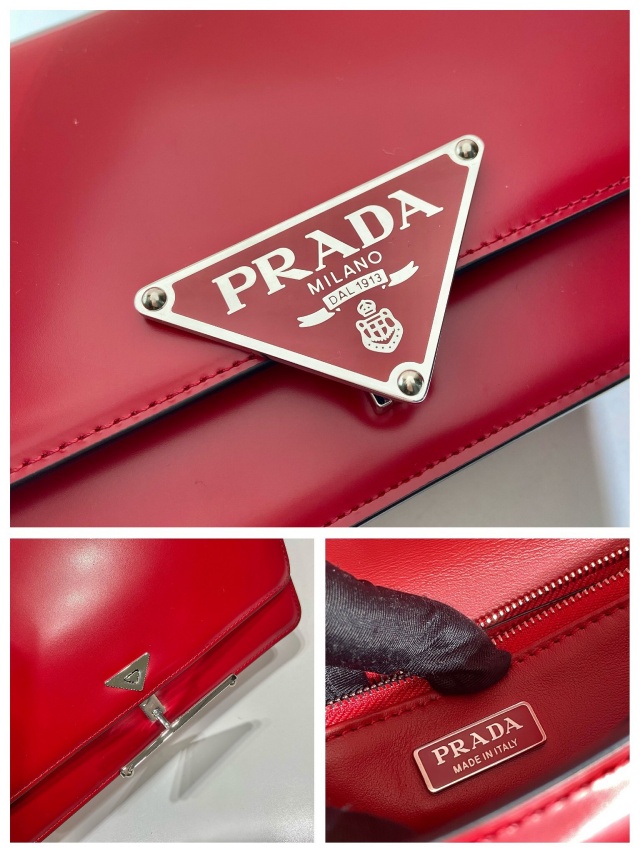 프라다 PRADA  삼각로고 브러시드 숄더백 1BD321 PD0829