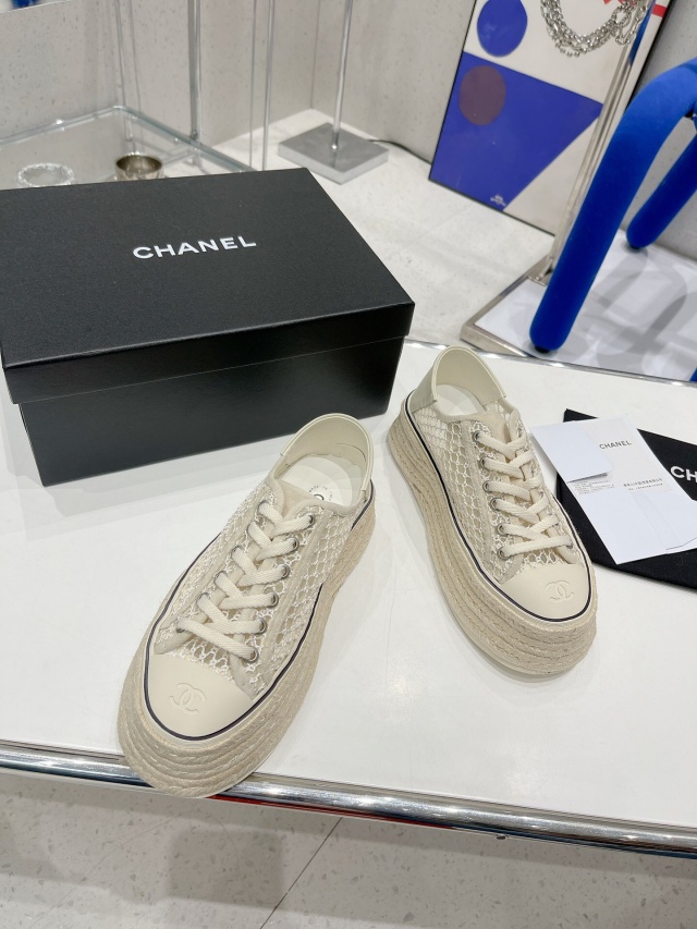 샤넬 CHANEL 여성 레이스업 스니커즈 C0931