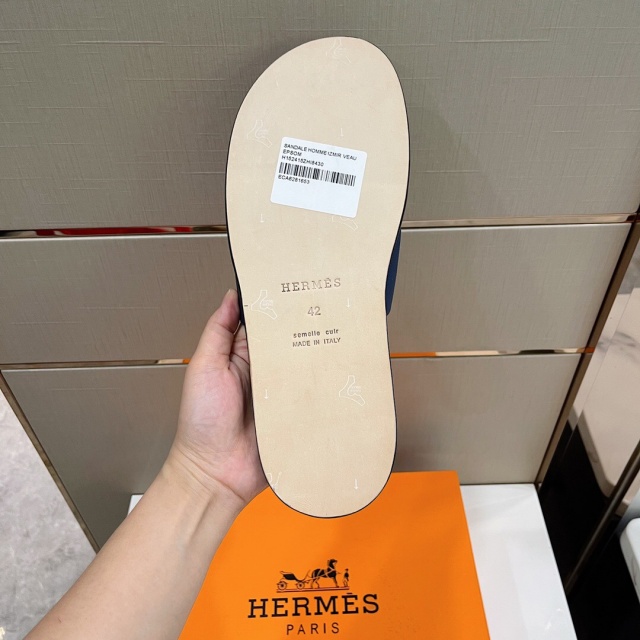 에르메스 HERMES 남성 이즈미르 슬리퍼 H08588