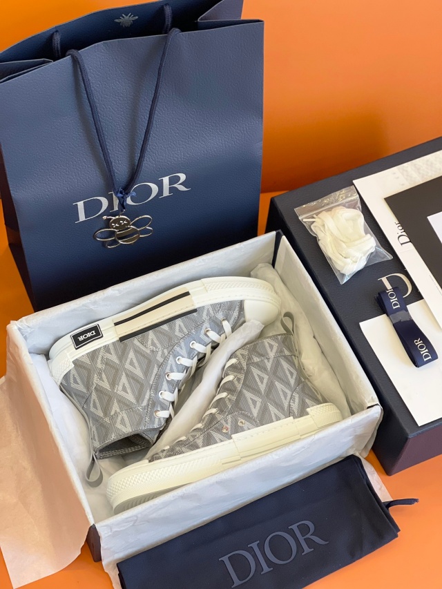 디올 DIOR 남여공용 오블리크 하이탑 스니커즈 D1486