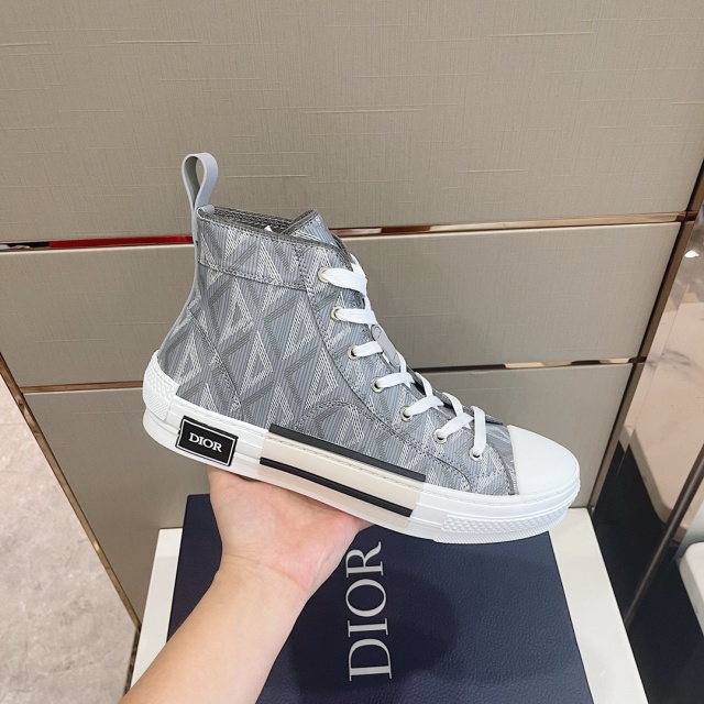 디올 DIOR 남여공용 오블리크 하이탑 스니커즈 D1486