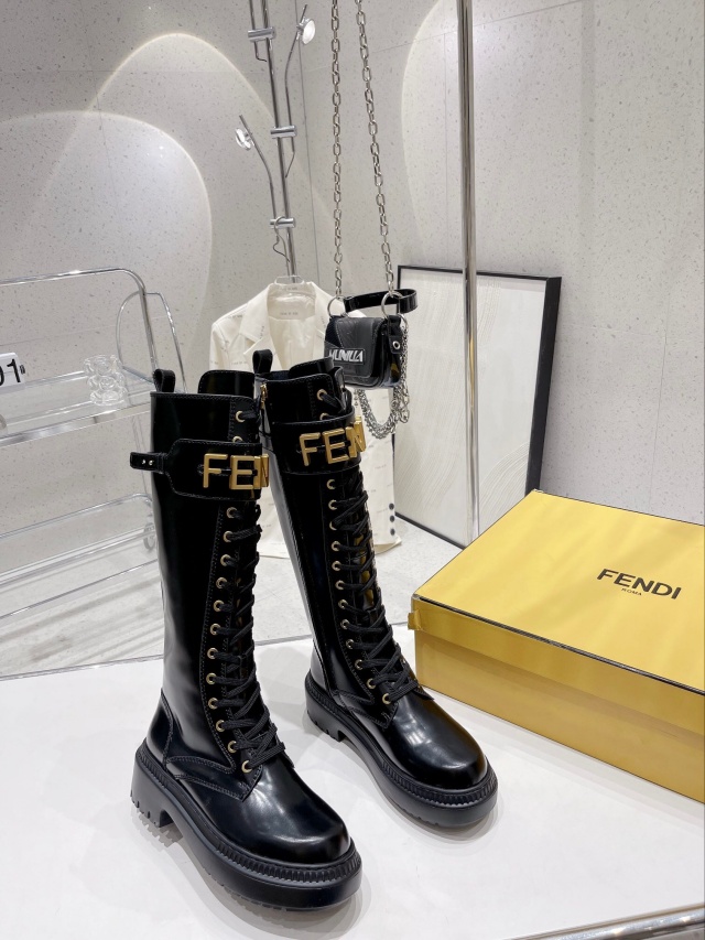 펜디 FENDI 여성 하프 부츠 F268