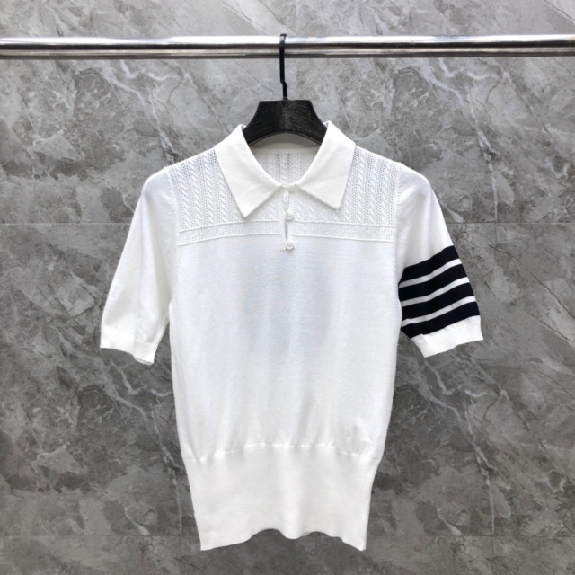 톰브라운 THOMBROWNE 여성 폴로 니트반팔 T4537