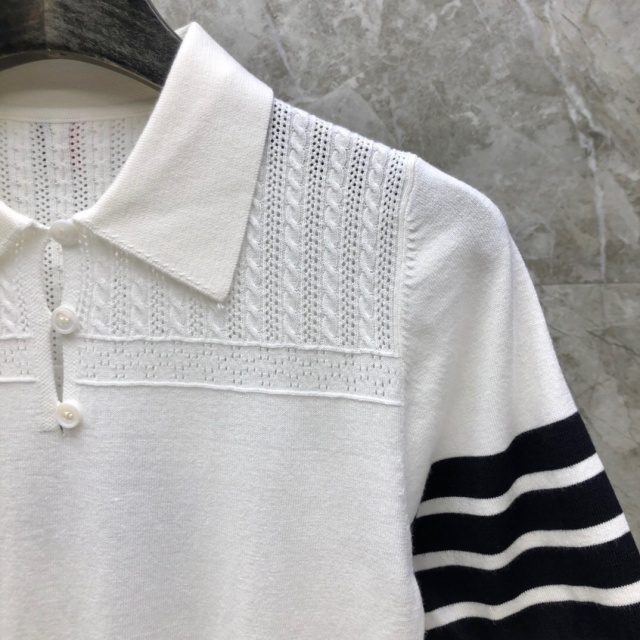 톰브라운 THOMBROWNE 여성 폴로 니트반팔 T4537