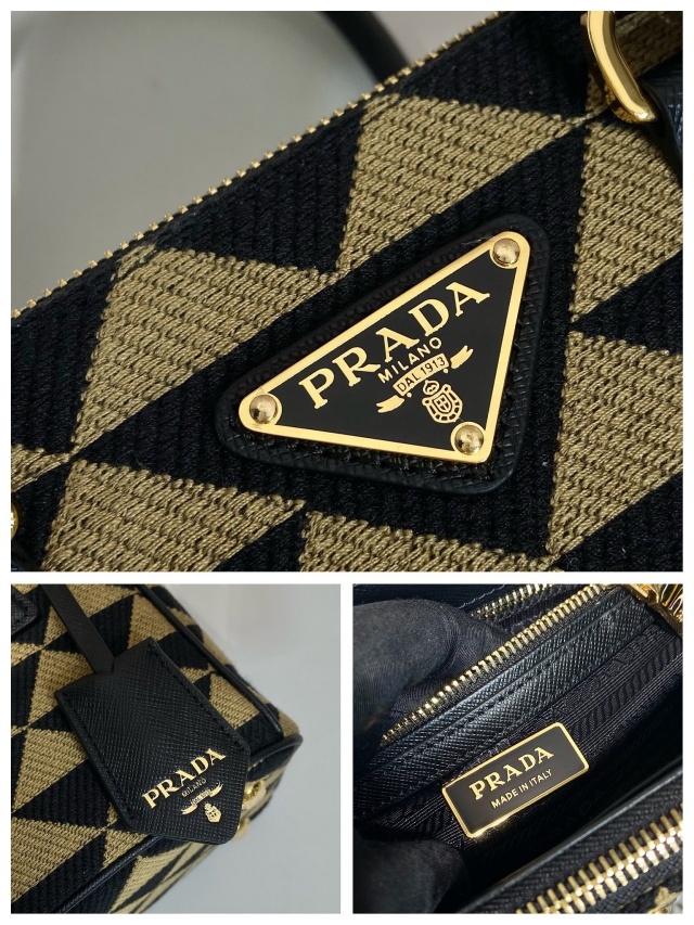 프라다 PRADA 자가드 미니 토트백 1BA906 PD0978