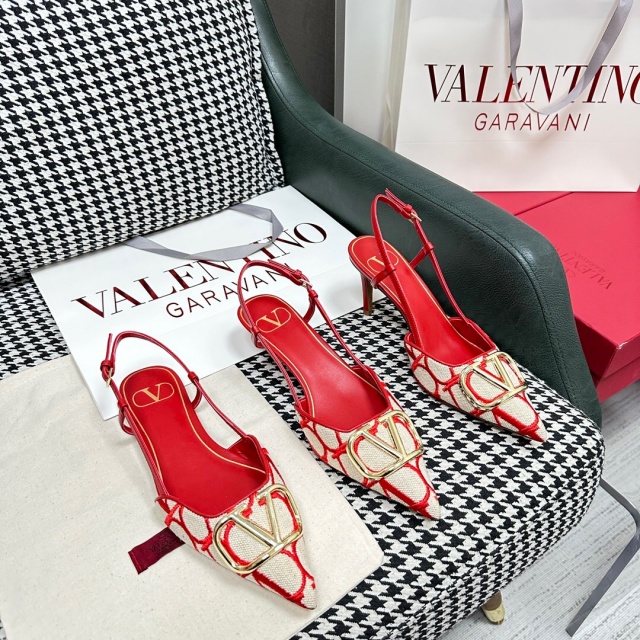 발렌티노 VALENTINO 여성 V로고 레더 슬링백힐 VN1286