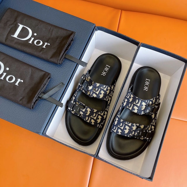 디올 DIOR 남성 오블리크 아쿠아 샌들  D1654