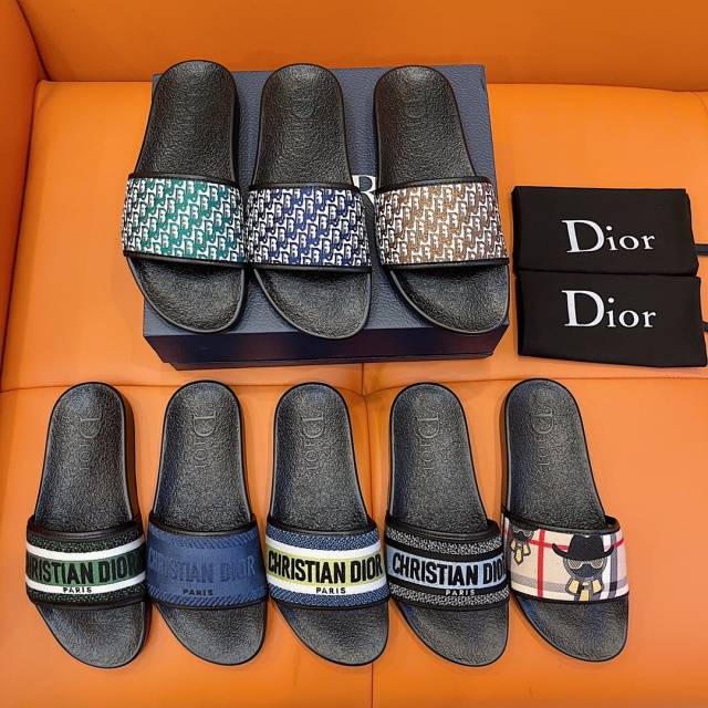 디올 DIOR 남성 오블리크 슬라이드 슬리퍼  D1657